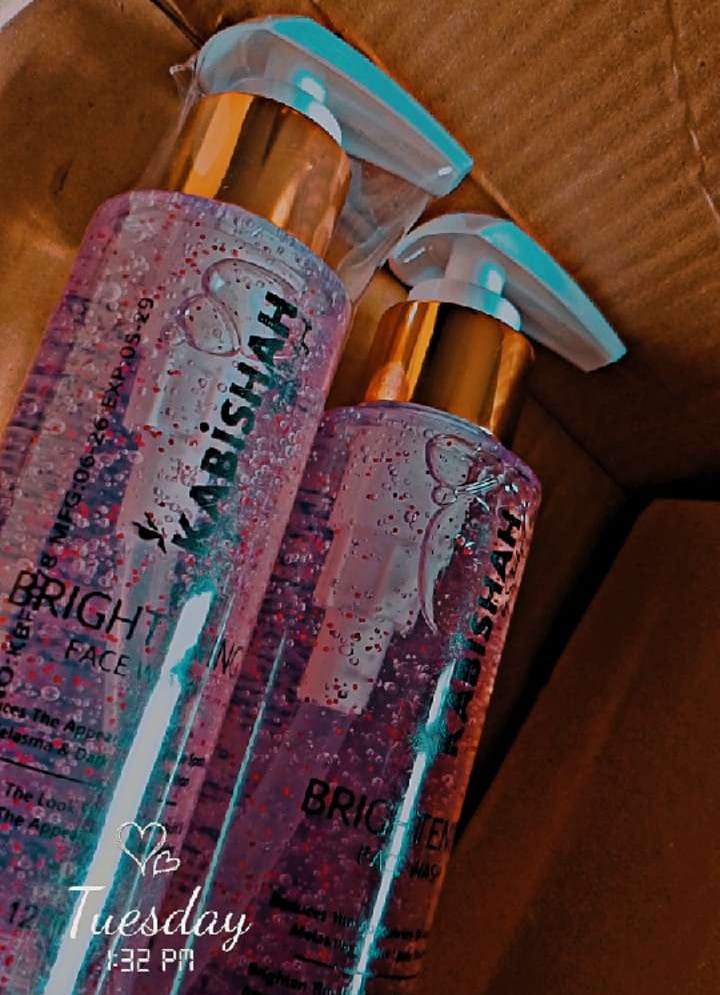 Customer photo review of LuminaBright Whitening Face Wash