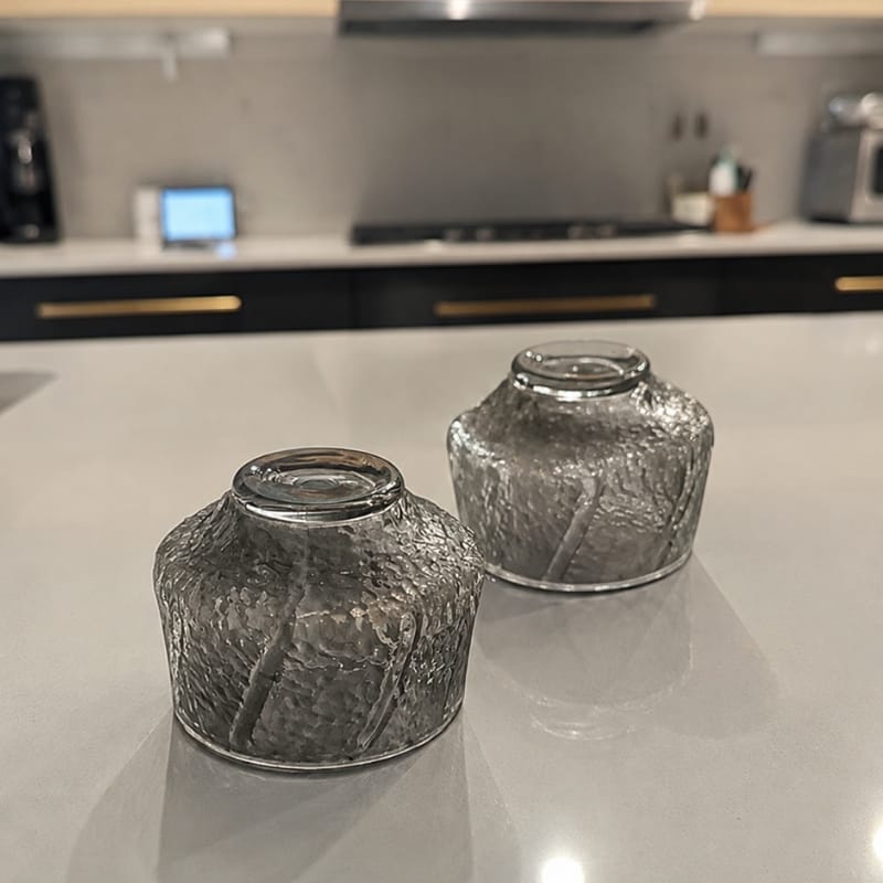 Customer photo review of Ren Handmade Hammer Pattern Smelling Small Glass Teacup - 6 pcs