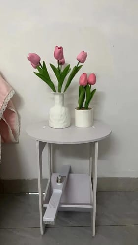 Customer photo review of Sofa Side Table – Round Splicing Table for Living Room