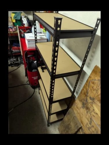 Customer photo review of Garage Shelving - Heavy-Duty Adjustable Storage Shelves