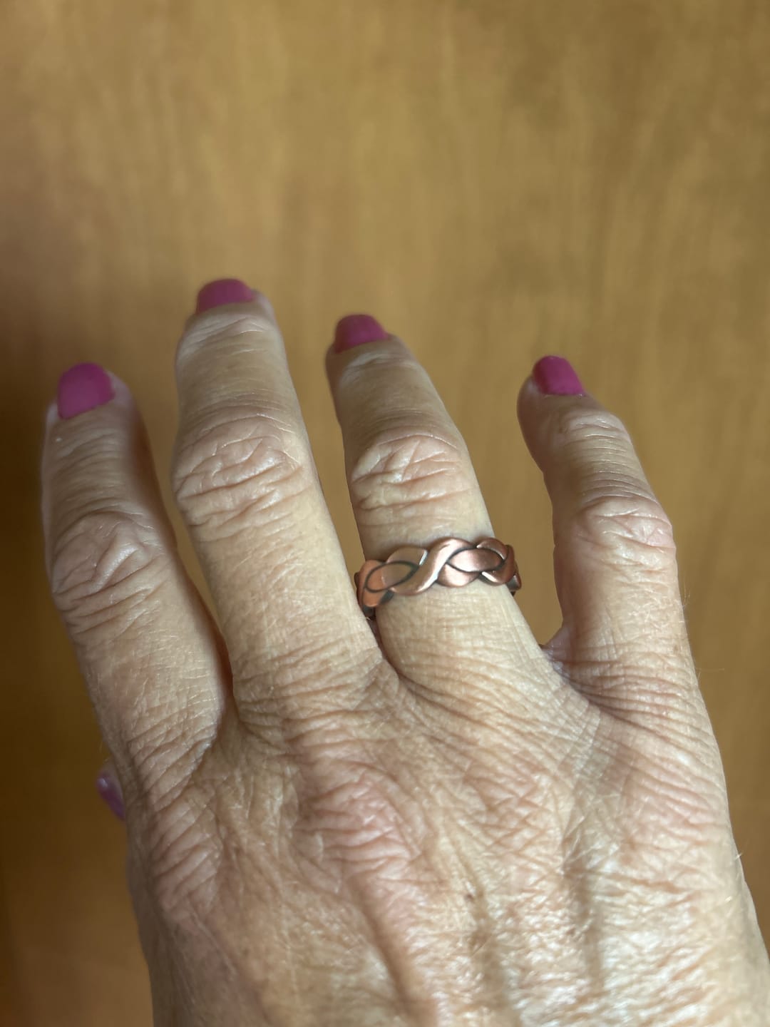 Customer photo review of Ladies Adjustable Copper Magnetic Ring