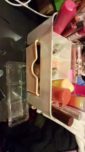 Customer photo review of Makeup Organizer with Drawer – Acrylic Brush and Lipstick Holder