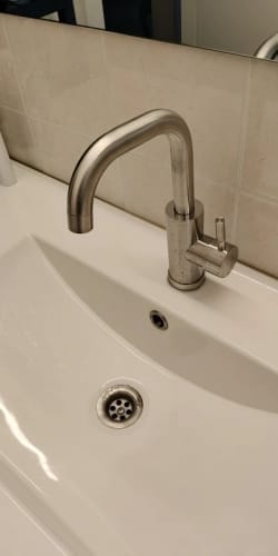 Customer photo review of Stainless Steel Bathroom Faucet - MapleFair Basin Faucet
