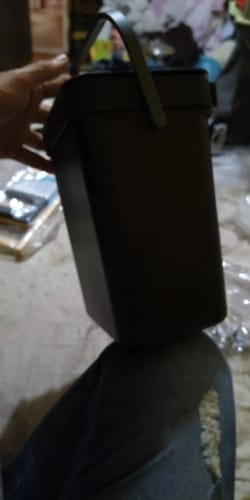 Customer photo review of Quiet Close Trash Can – Space-Saving Sealed Kitchen Bin