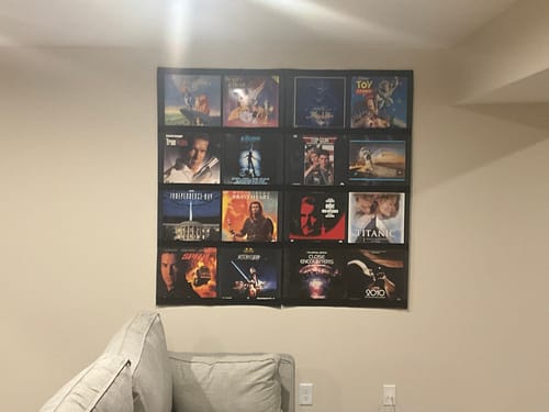 Customer photo review of 12" Vinyl Record Display Frame - LP Wall Storage