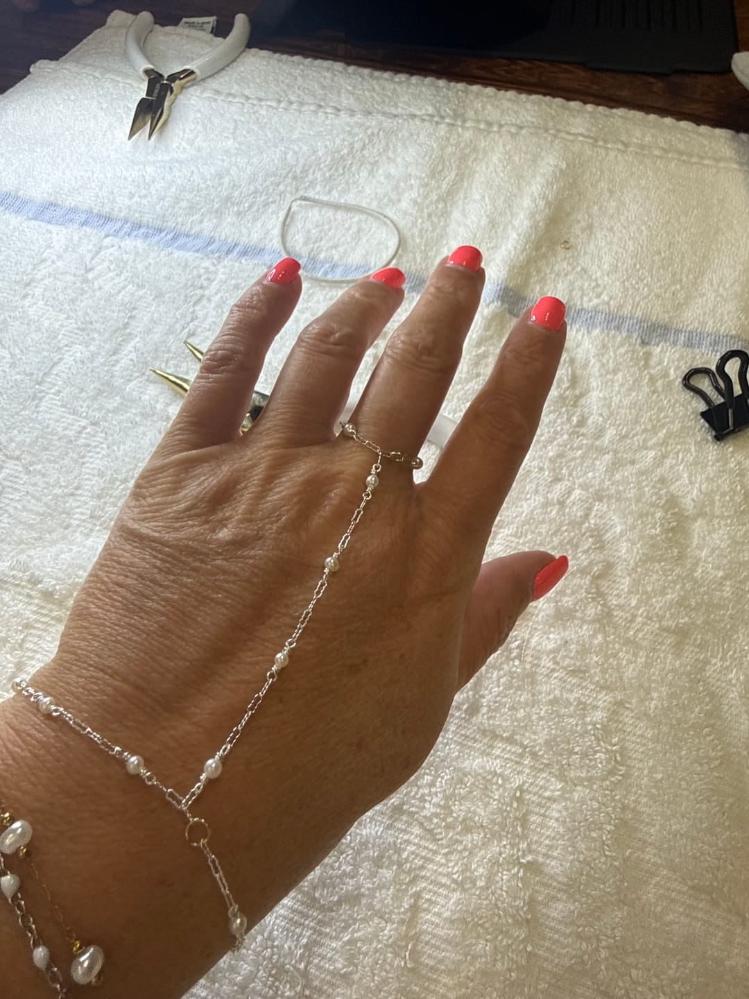 Customer photo review of Genuine Freshwater Pearl with Krinkle Chain, S90, G90