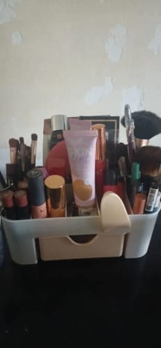 Customer photo review of Makeup Organizer with Drawer – Acrylic Brush and Lipstick Holder