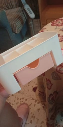 Customer photo review of Makeup Organizer with Drawer – Acrylic Brush and Lipstick Holder