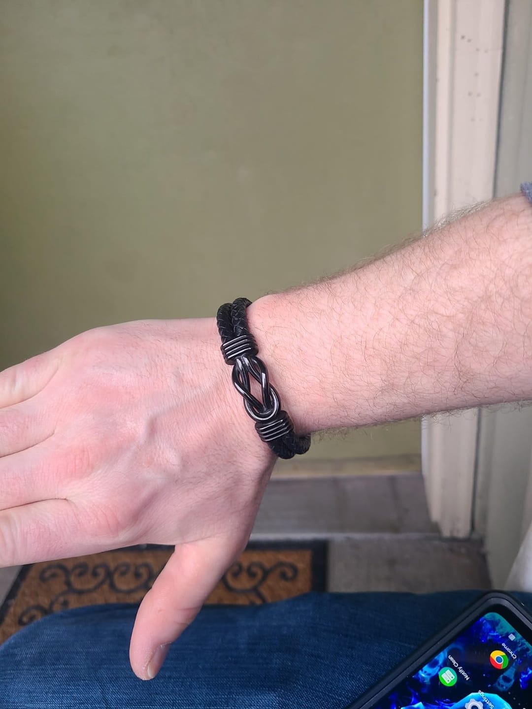 Customer photo review of Birthday Gift for Men | Bracelet with Milestone Year Card