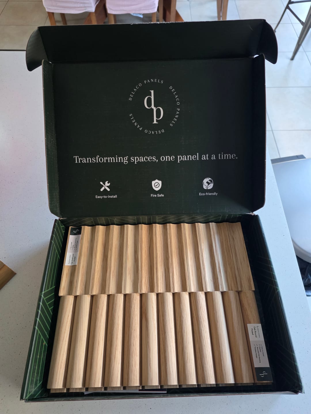 Customer photo review of Sample | Oak Round (Fluted)