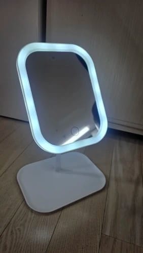 Customer photo review of LED Vanity Mirror – Touch Control Desktop Dressing Mirror