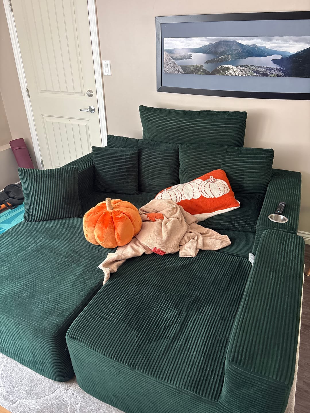 Customer photo review of Hestia Compressed Modular Sofa with Cup Holders & Storage