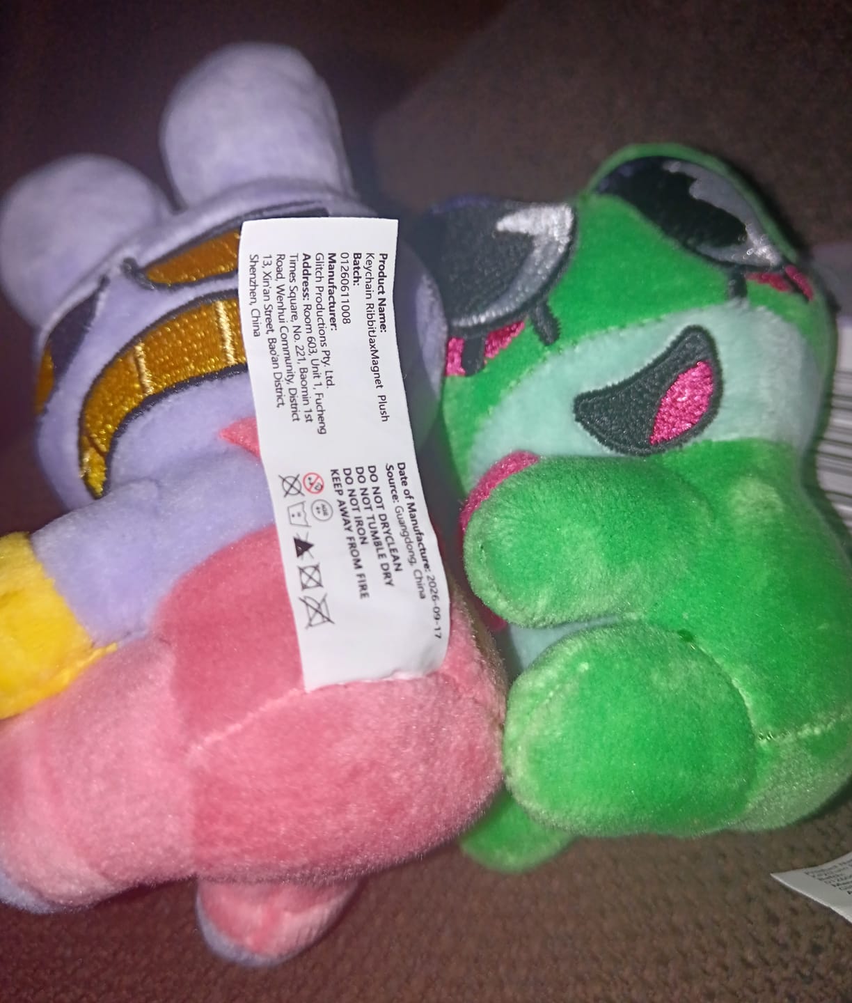 Customer photo review of Jax & Ribbit Magnetic Plush Keychains