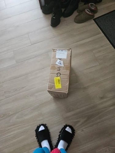 Customer photo review of Soft Shoe Bench - Minimalist Space-Saving Entryway Seat