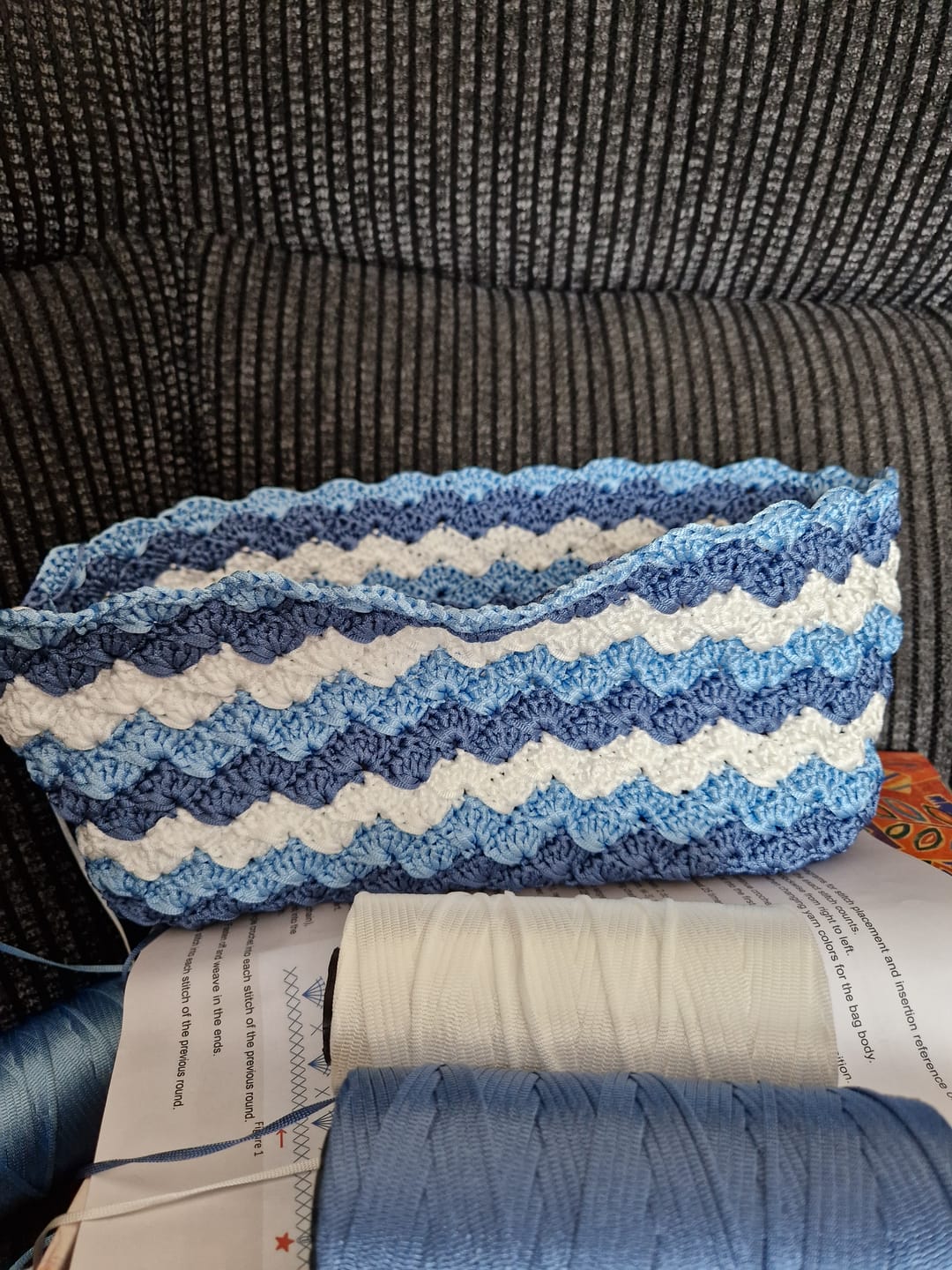 Customer photo review of Seabreaze Wave Tote Crochet Kit