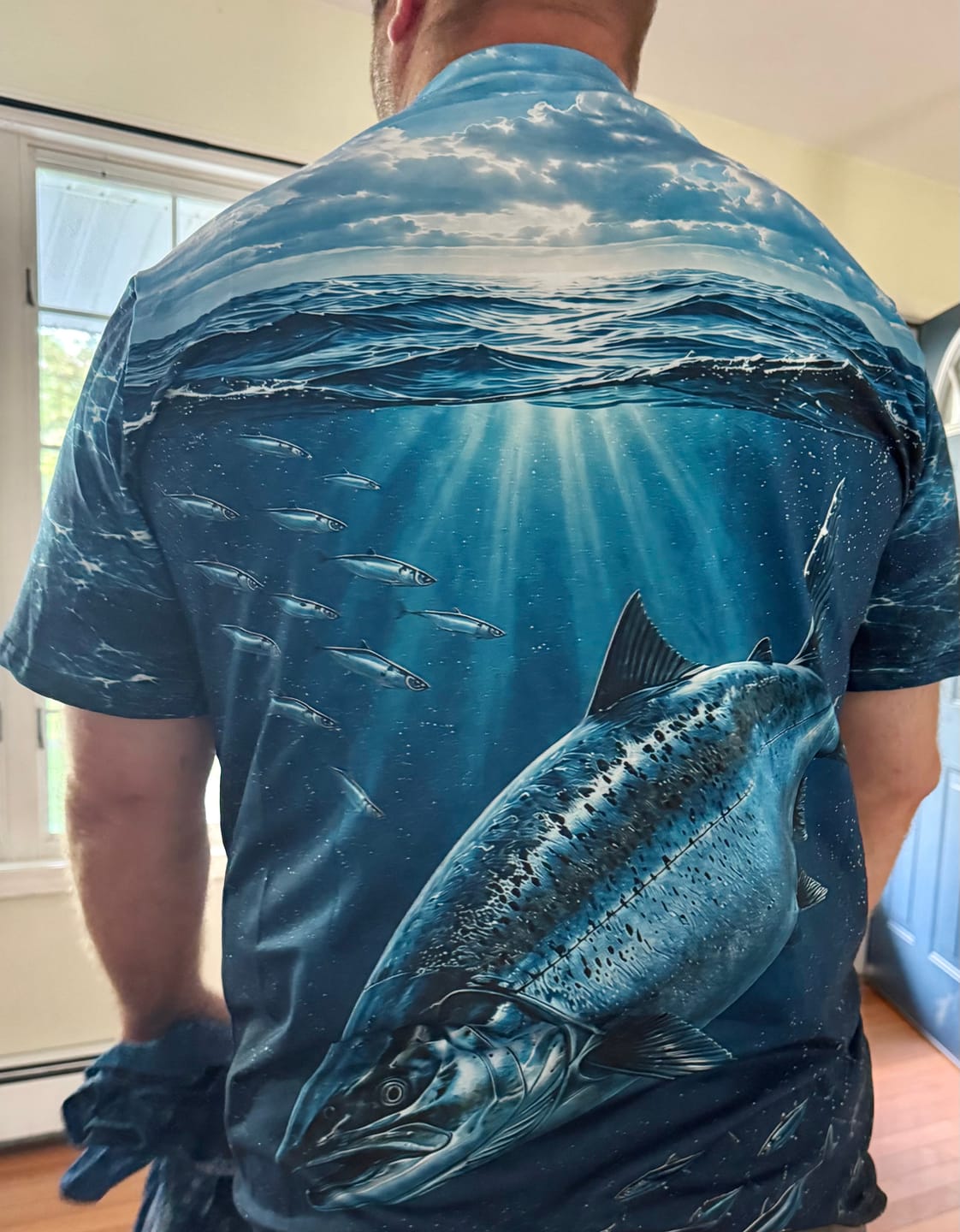 Customer photo review of Pro Fishing Short Sleeve - River Salmon Depths - AOS66