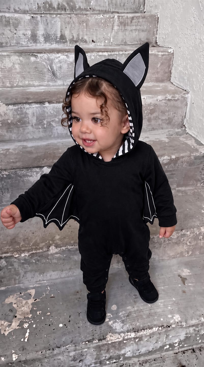 Customer photo review of Disfraz de murciélago bebé para Halloween