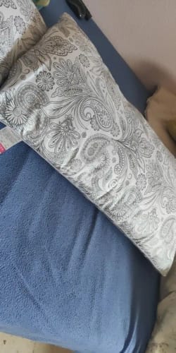 Customer photo review of Sleeping Pillow Set – 2PC Brushed Texture Patterned Pillows