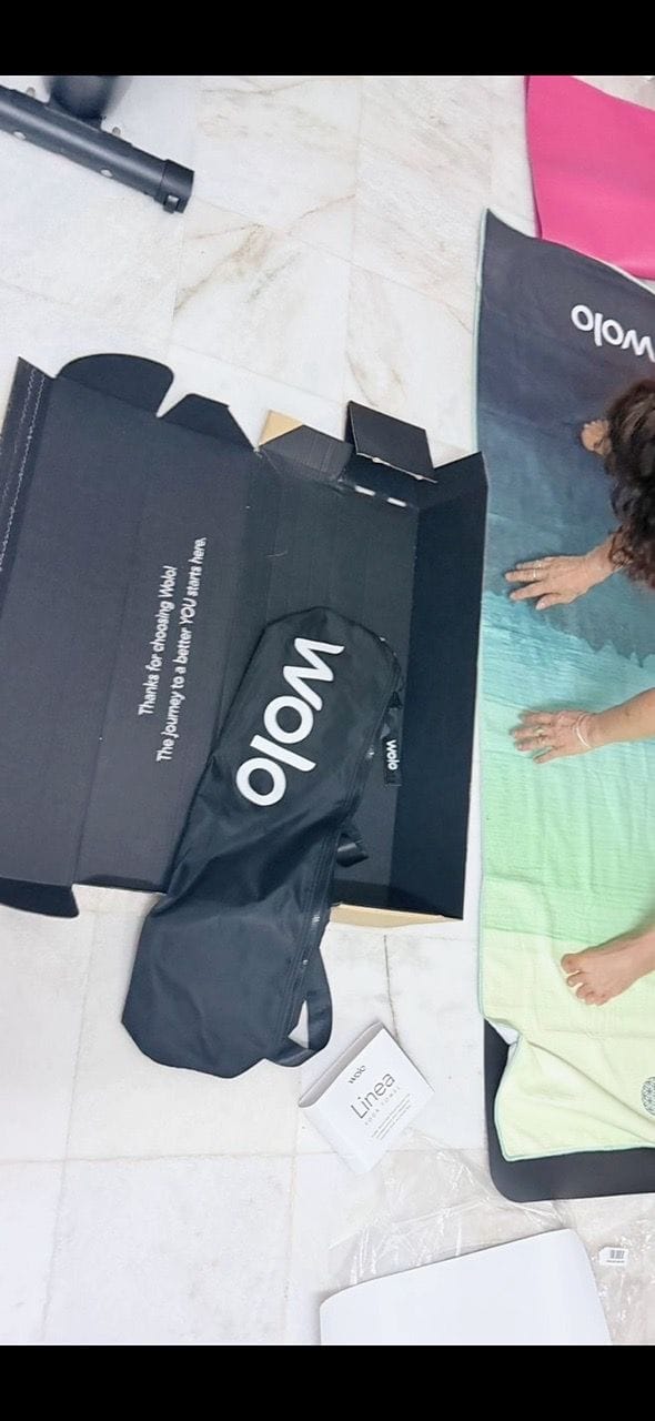 Customer photo review of Linea Yoga Towel