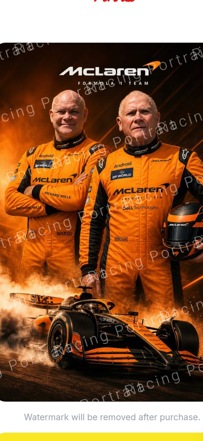 Customer photo review of Custom F1 Racing Portrait