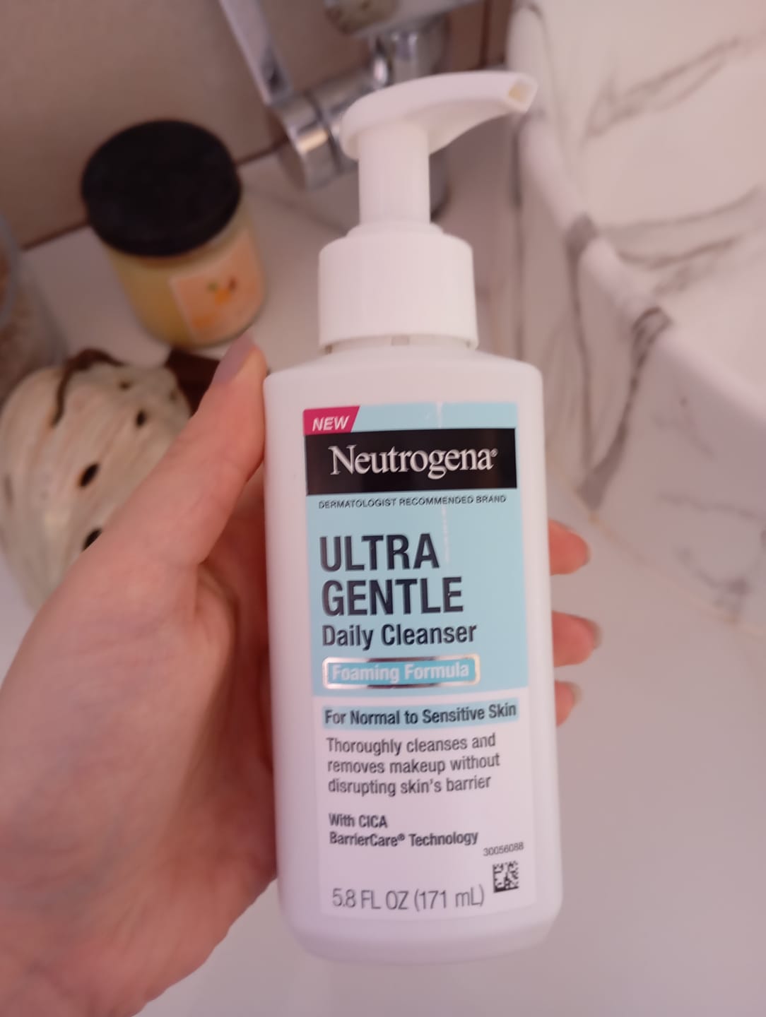 Customer photo review of Ultra Gentle Daily Cleanser
