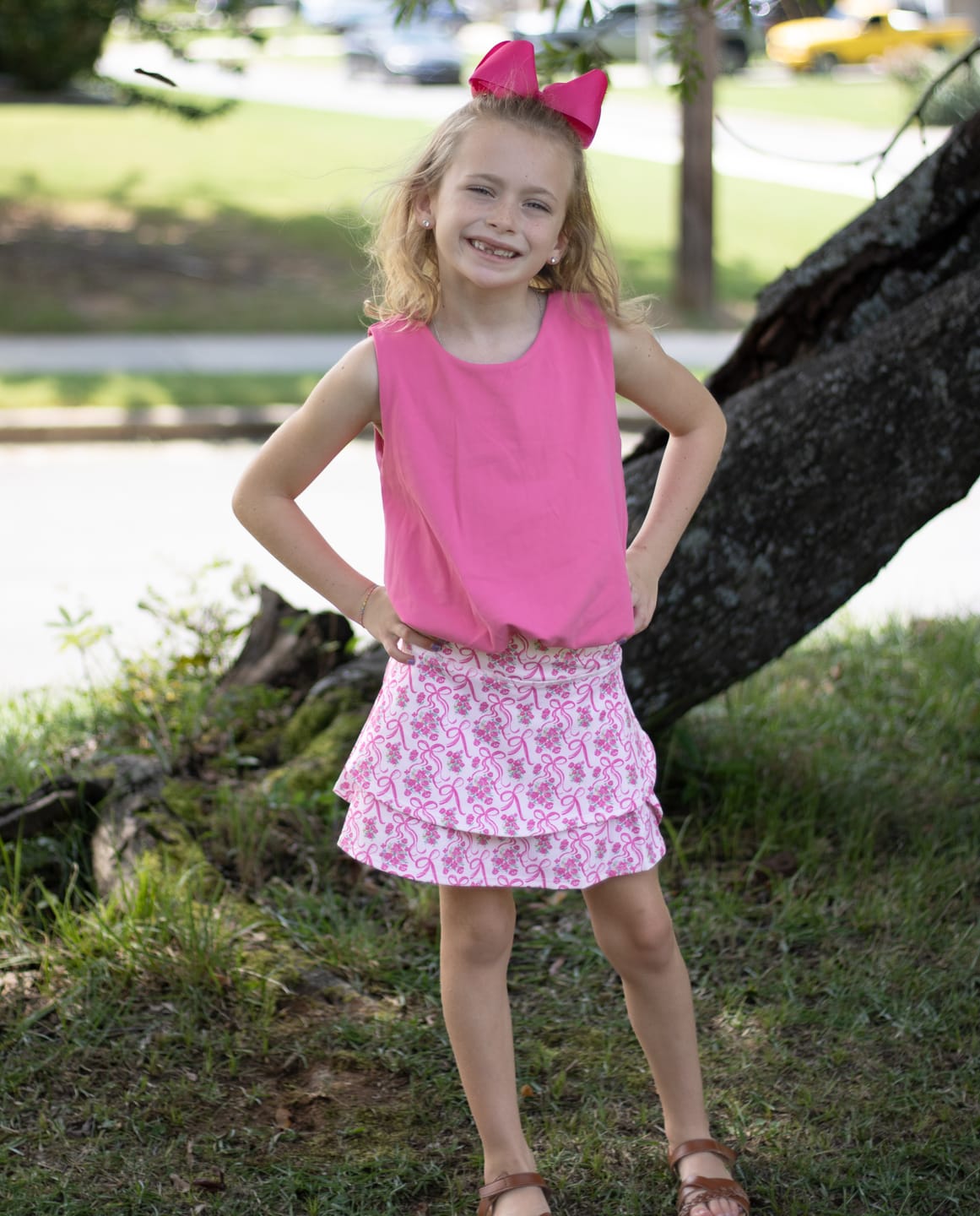 Customer photo review of Athletic Bubble Tank ~ Hot Pink
