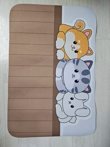 Customer photo review of Cartoon Bathroom Mat - Playful Soft Foot Mat