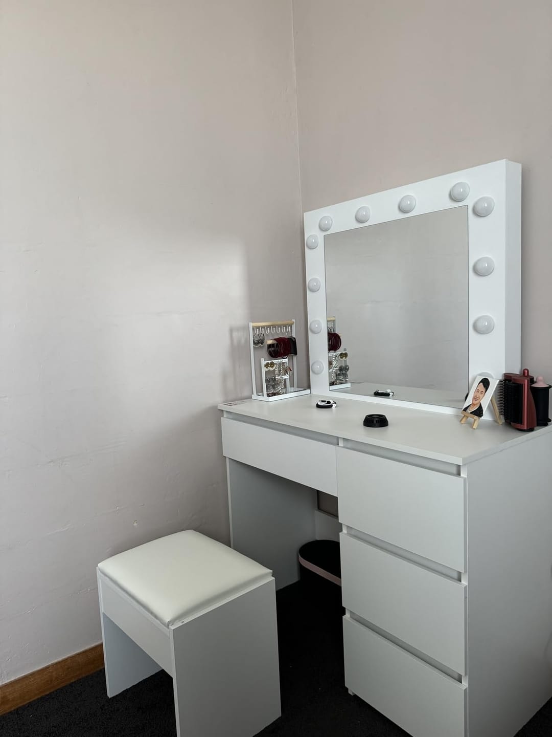 Customer photo review of Dressing Table Vanity Set Stool
