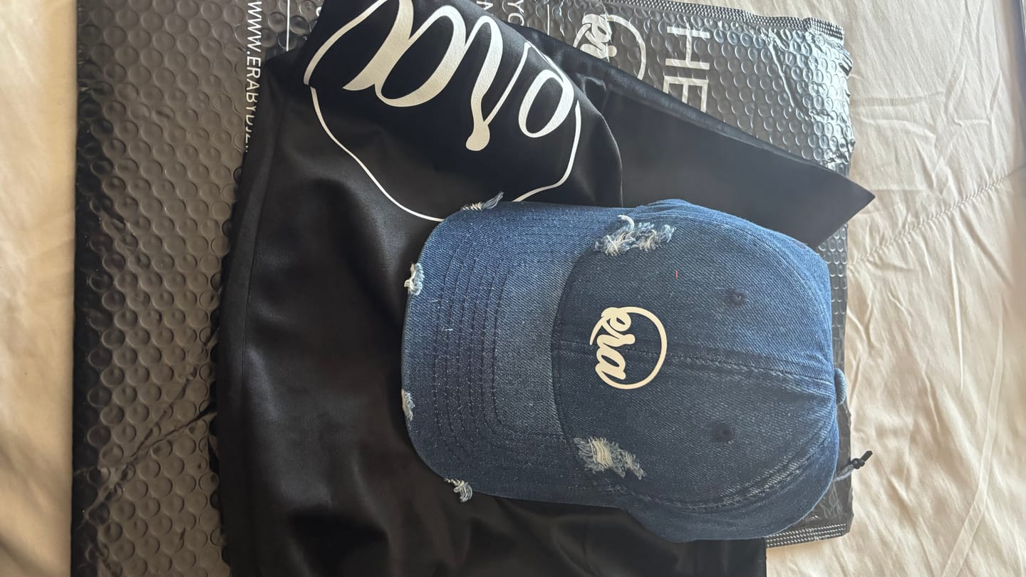 Customer photo review of Era Distressed Denim Cap