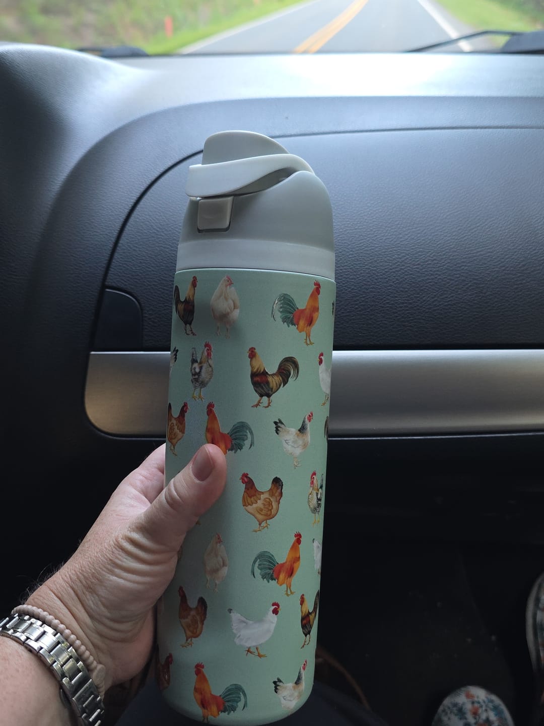 Customer photo review of Mint Chicken 24oz Skinny Silo Tumbler