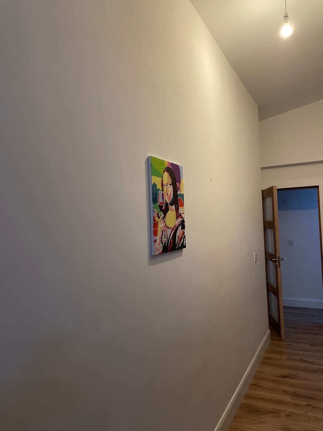 Customer photo review of Mona Lisa drinking wine | Paint by Numbers