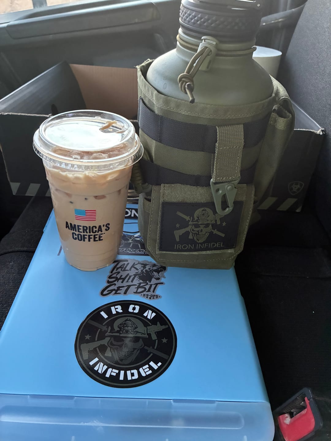 Customer photo review of 64oz Battle Bottle Water Bottles