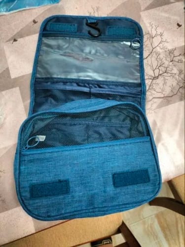 Customer photo review of Men's Toiletry Bag – Waterproof Hanging Travel Wash Pouch