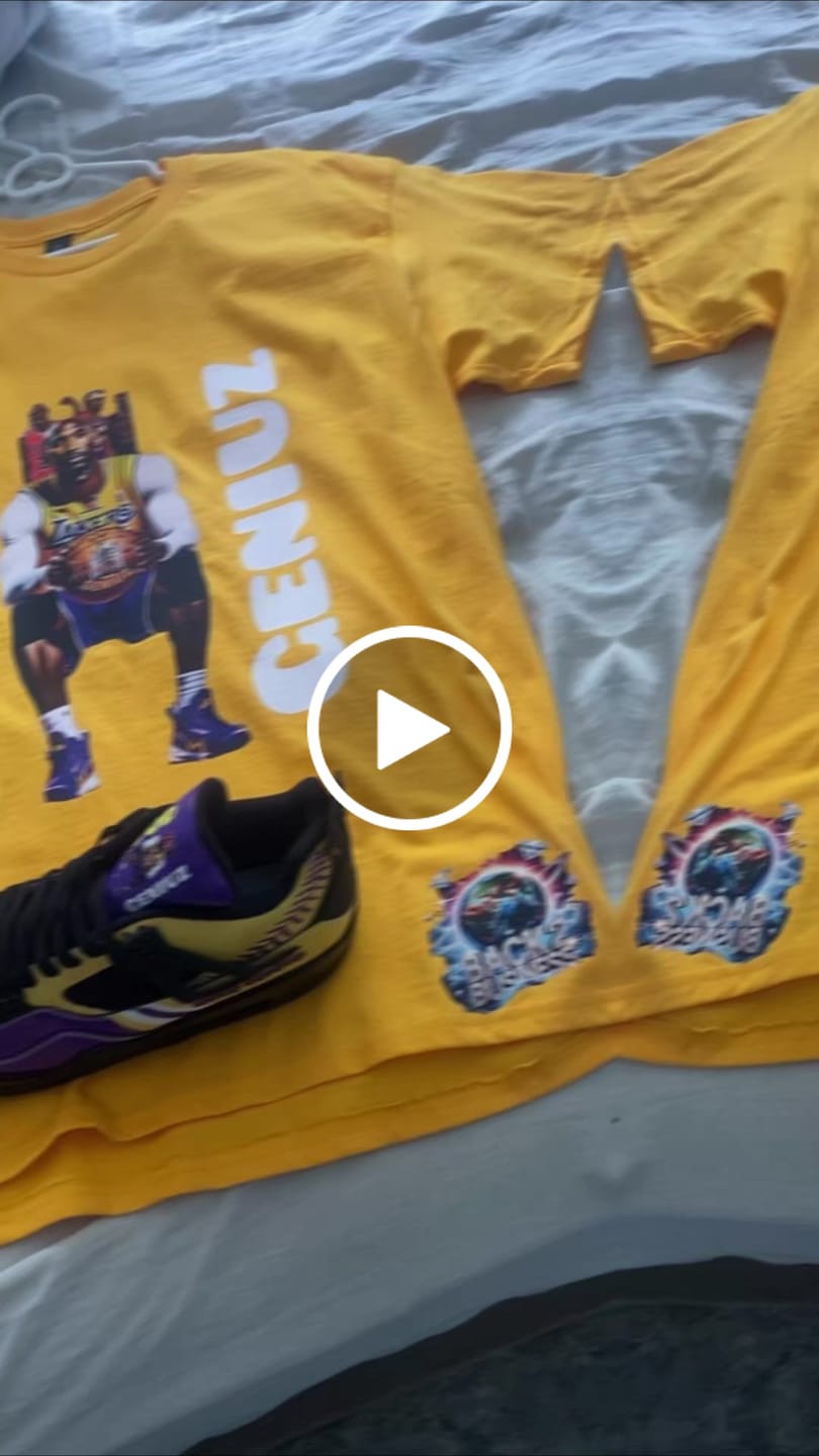 Customer video review of Personalised gift business ideas, client gift ideas 2023 Customized POD Sneakers, Unisex Basketball  Personalized Shoes, Team Gift,AJ4-23020094