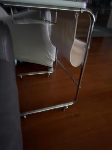 Customer photo review of Versatile Side Table – Wood Cart for Wine Racks & Books