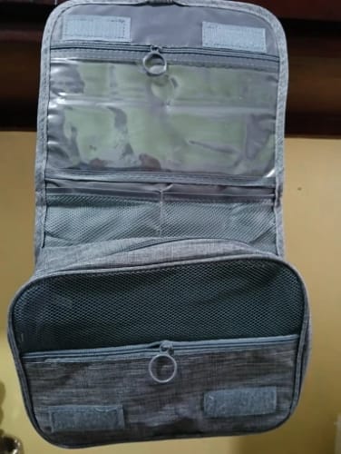 Customer photo review of Men's Toiletry Bag – Waterproof Hanging Travel Wash Pouch