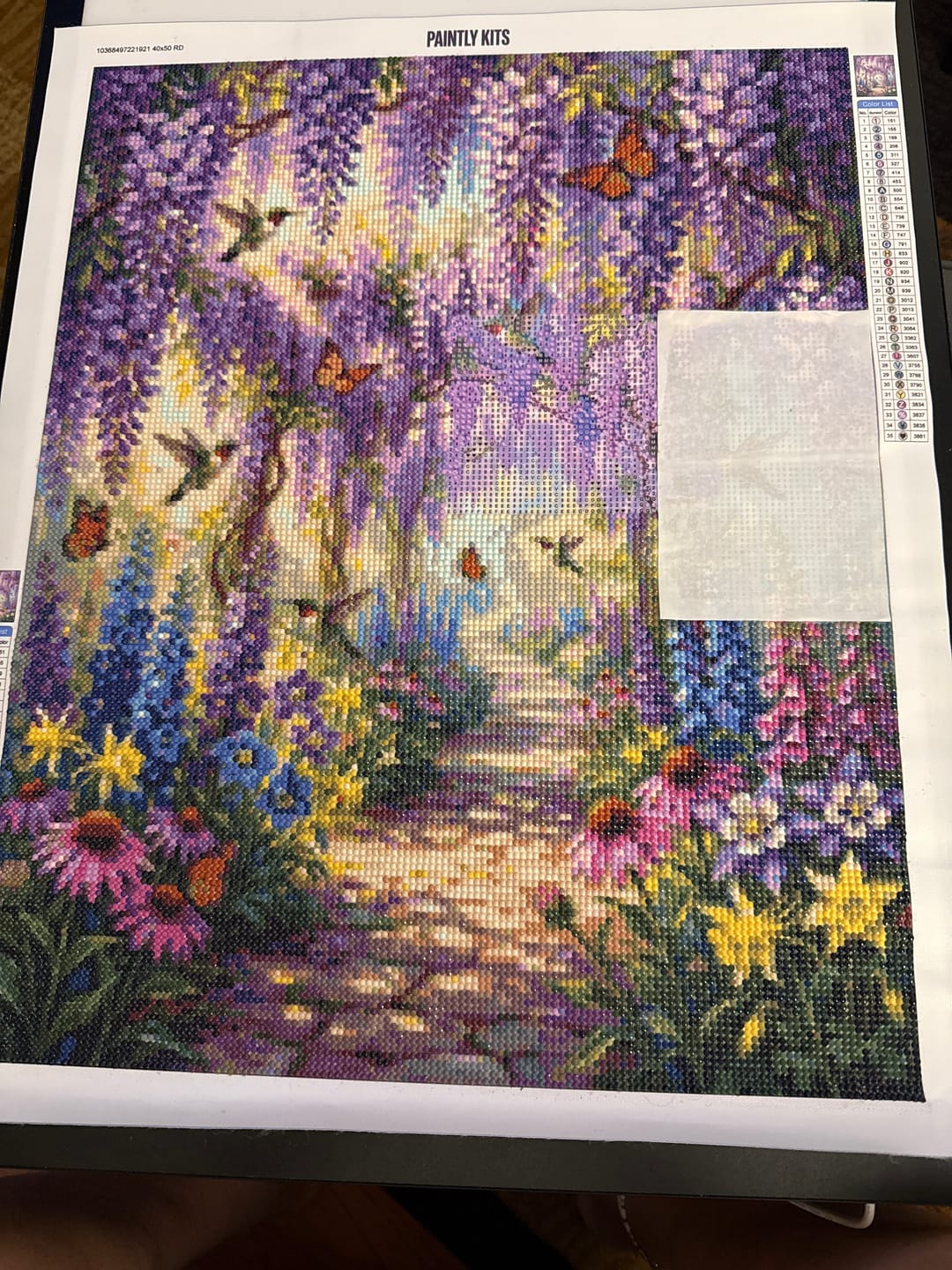 Customer photo review of Wisteria Garden Archway (Diamond Painting)