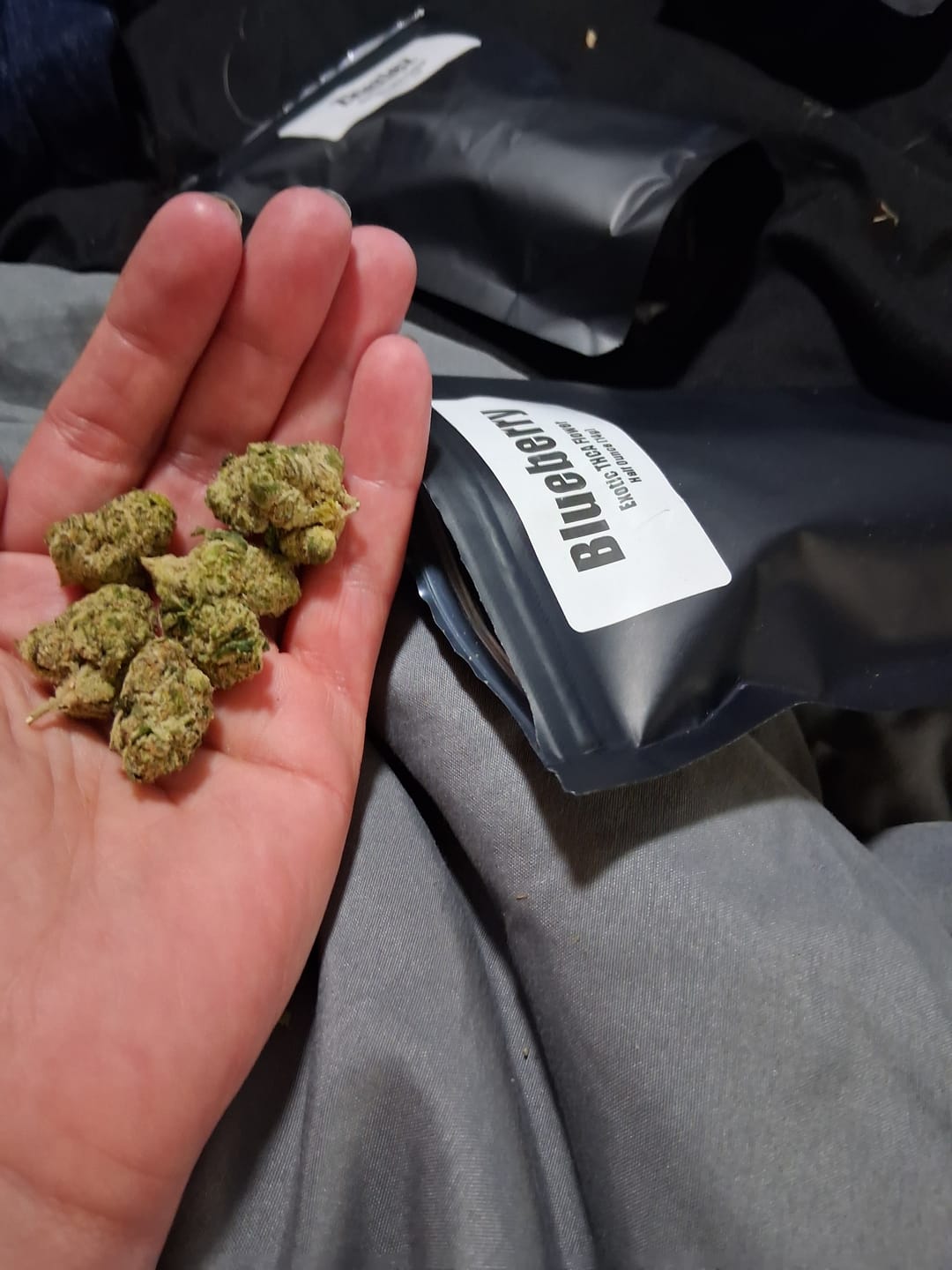 Customer photo review of Blueberry THCA Flower (Exotic)