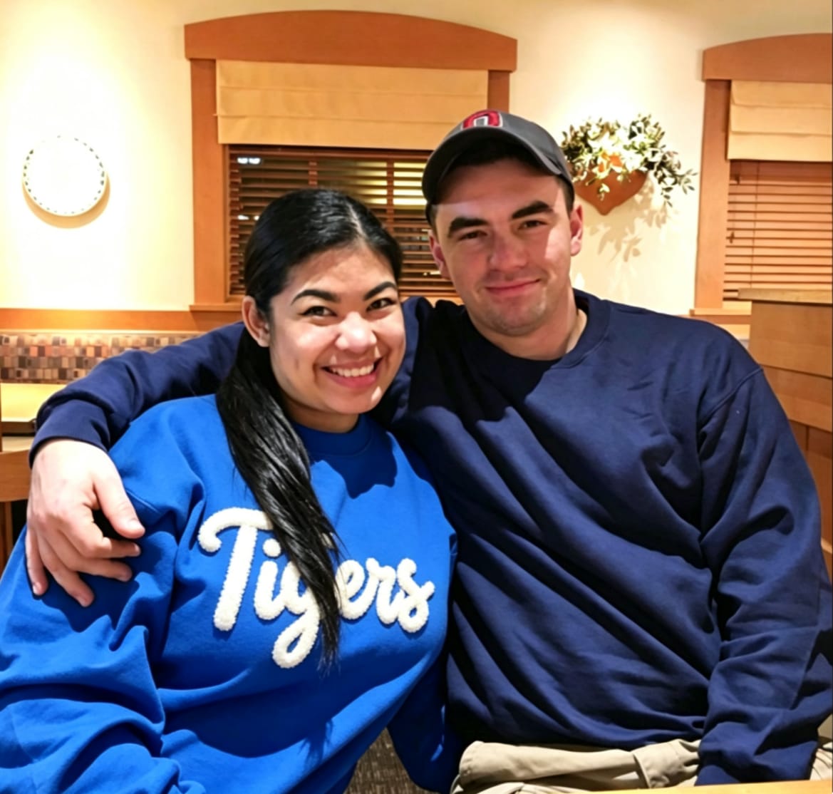Customer photo review of Custom College Chenille Team Name Embroidered Sweatshirt | Gifts for Sports Mom