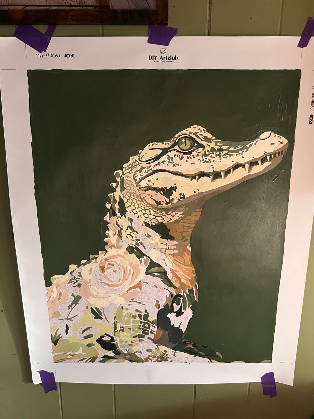 Customer photo review of One Fancy Gator | Paint by Number