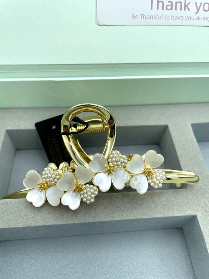 Customer photo review of Ivory Halo Claw Clip