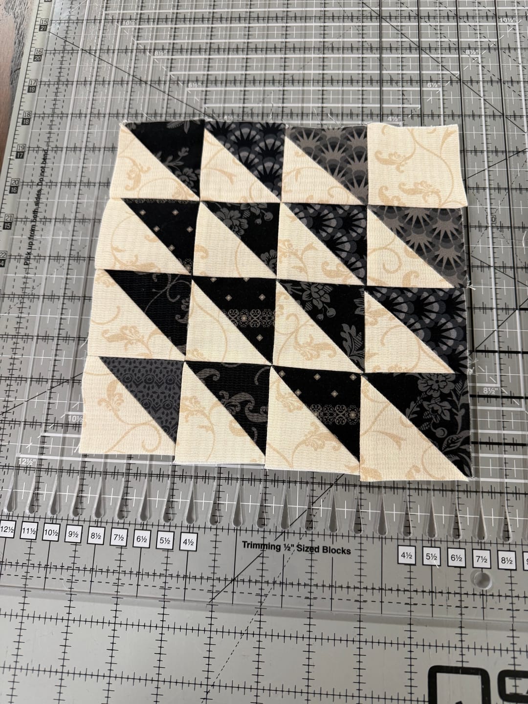 Customer photo review of Quilters Select Tri Square 3-In-1 Combo Ruler