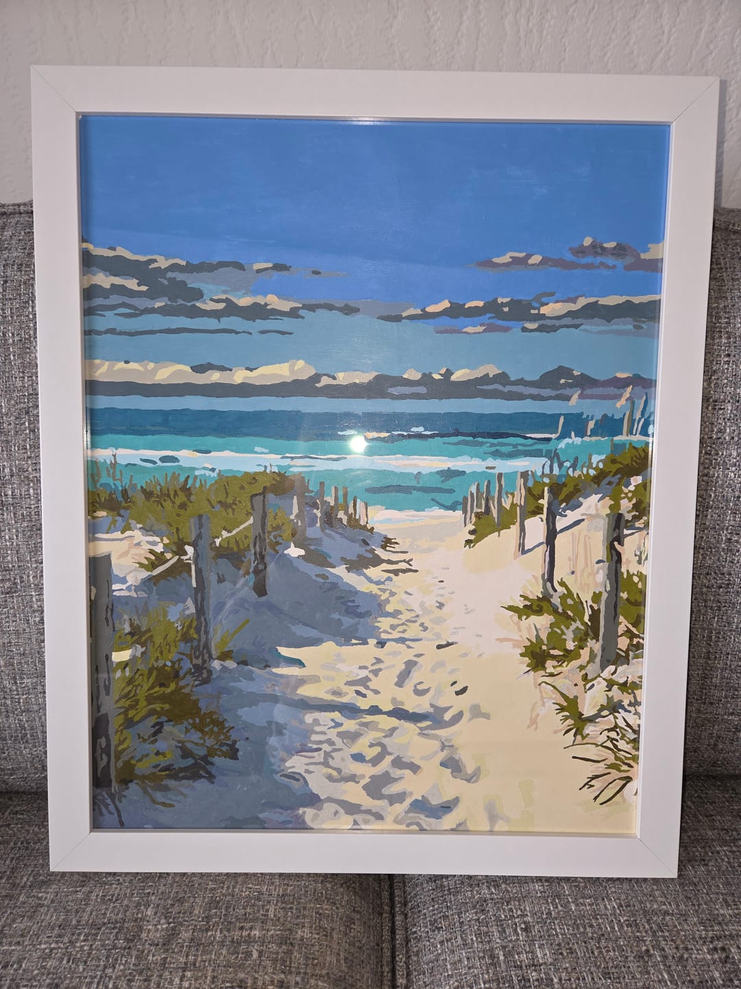 Customer photo review of Beach Path | Paint by Number