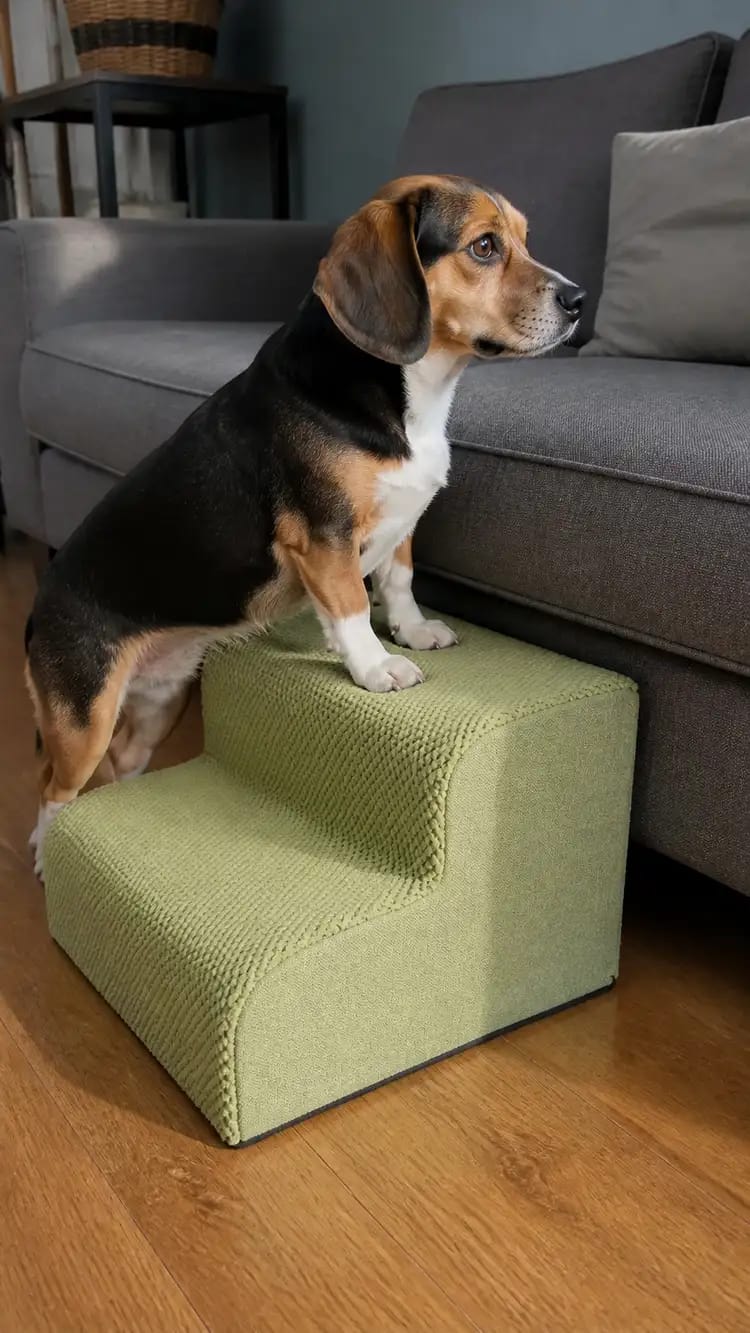 Customer photo review of Orthopedic Dog Stairs for Joint Relief