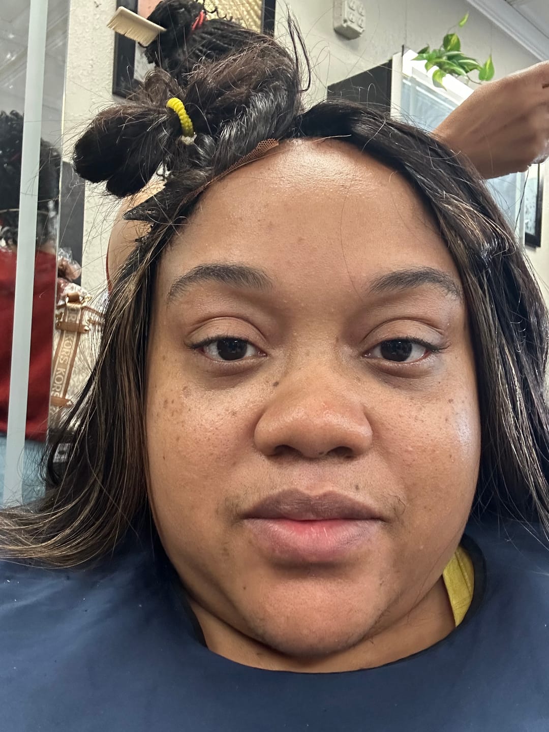 Customer photo review of Sensationnel Empire Human Hair 3 Way Parting Lace Closure YAKI 12 Inch