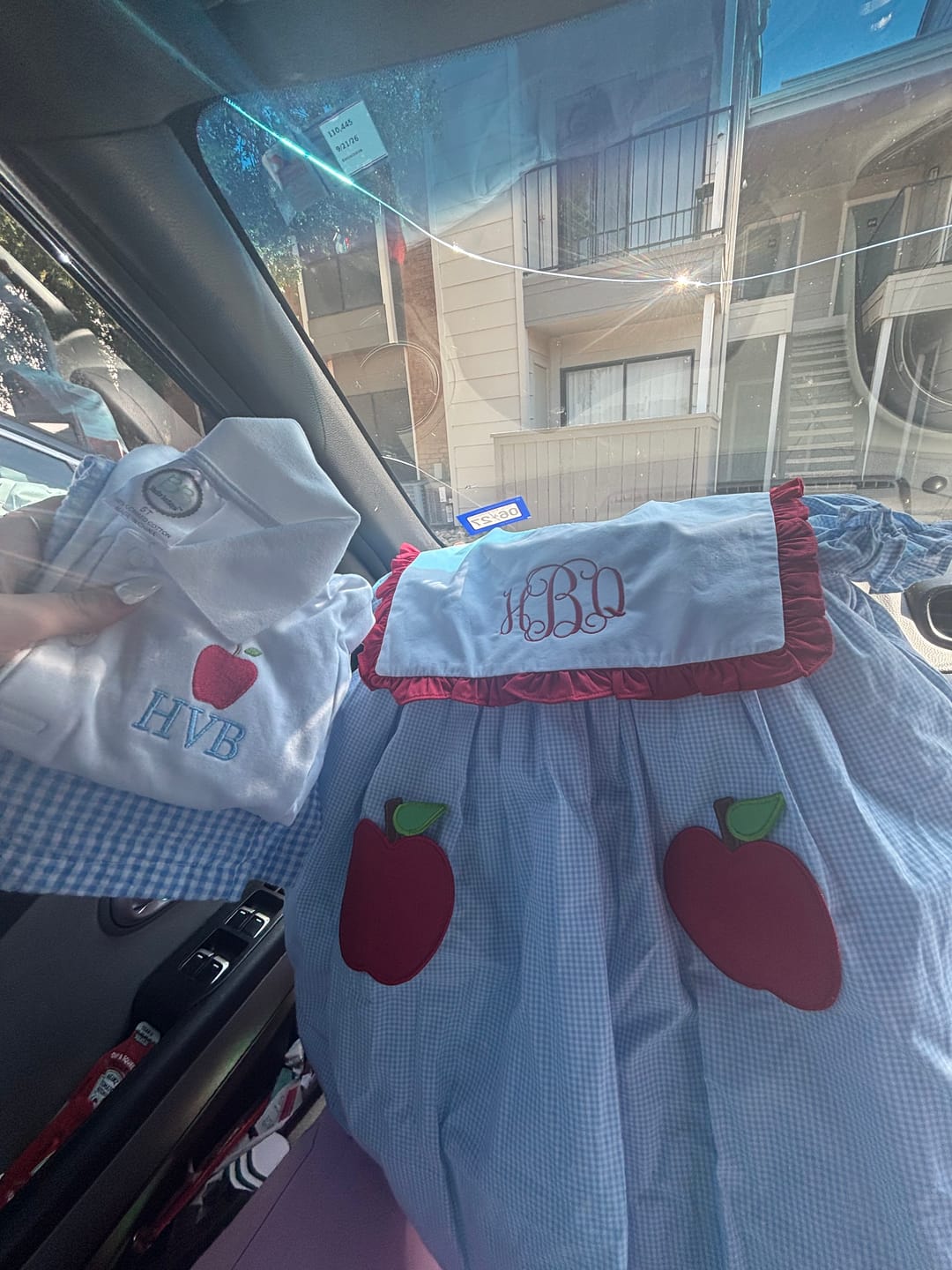 Customer photo review of Blue Apple Pocket Bib Dress