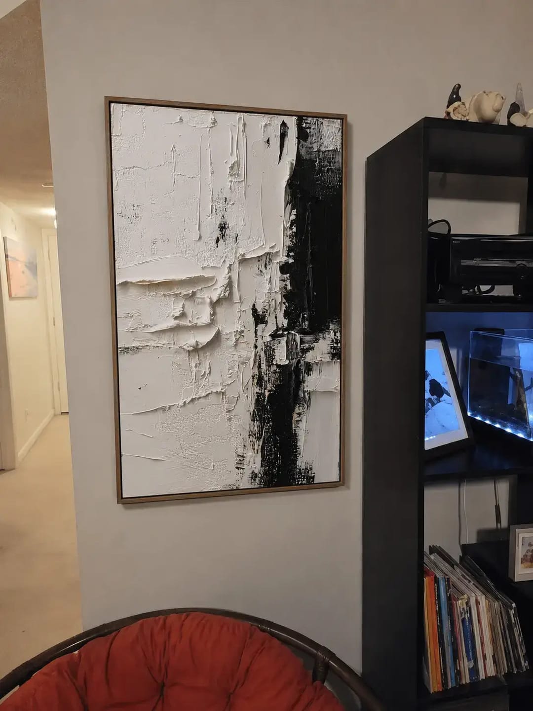 Customer photo review of Ivory Ebony Divide Abstract Wall Art