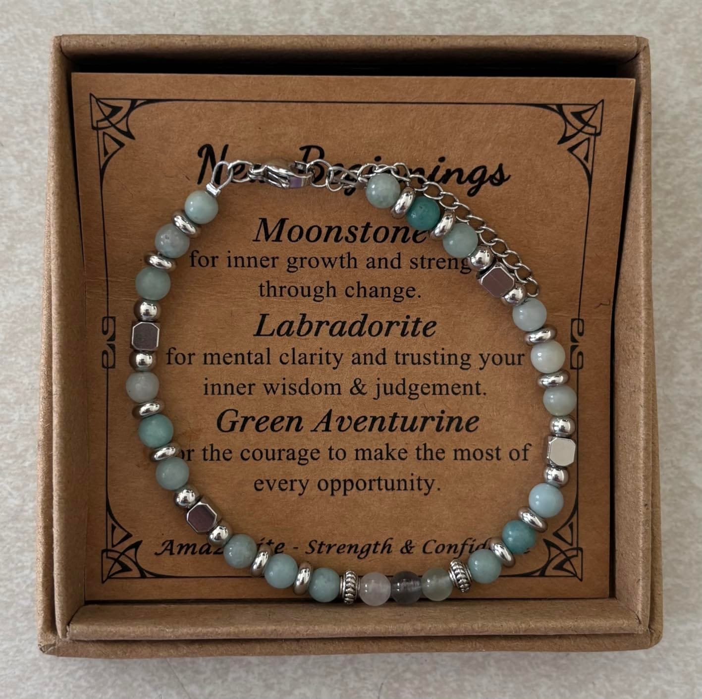 Customer photo review of Anniversary Gift for Women | Bracelet with Year-Specific Message Card