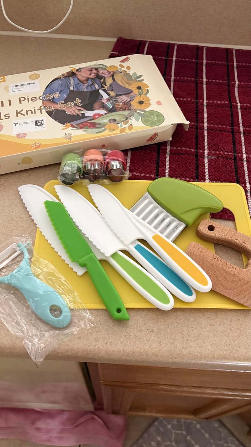 Customer photo review of Kit de cuisine Montessori pour enfant