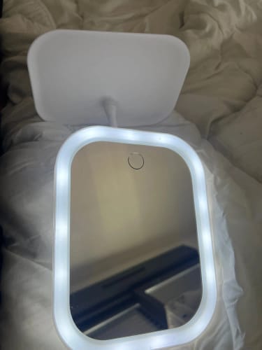 Customer photo review of LED Vanity Mirror – Touch Control Desktop Dressing Mirror